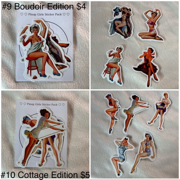 $3-$5 Vintage Pinup Girl Sticker Packs (big size) - Picture 5 of 7